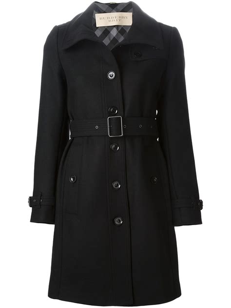 burberry brit single breasted trench|burberry trench coat wool collar.